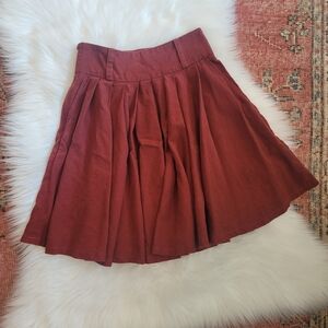 ❌️SOLD❌️Linen pleated skirt